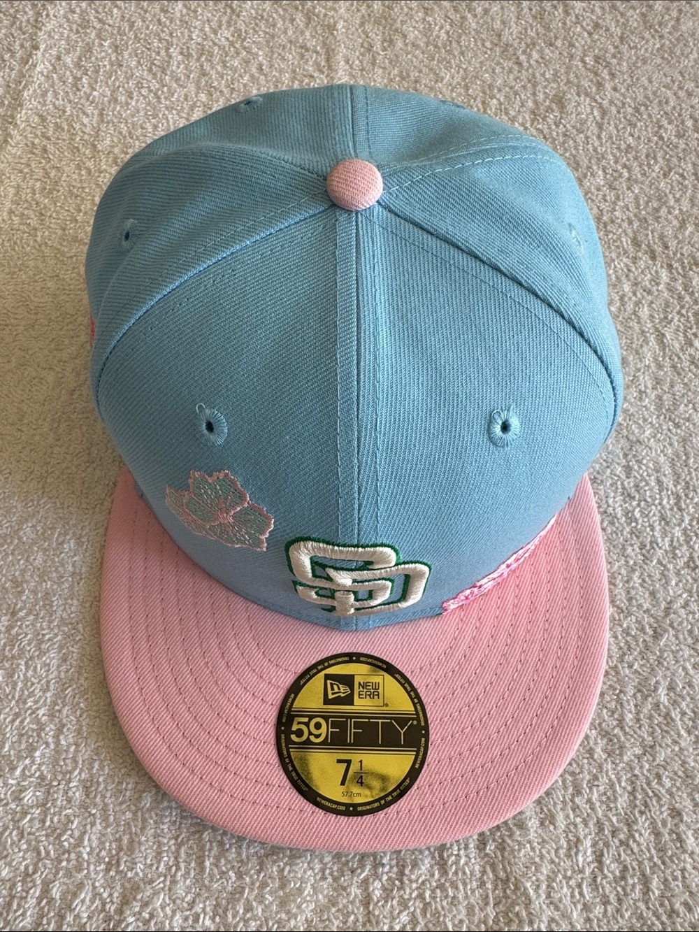 New Era x MLB San Diego Padres City Elements 59FIFTY Fitted Cap Hat with Flowers